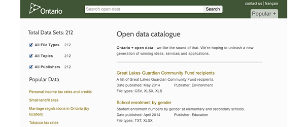 Open Data Ontario