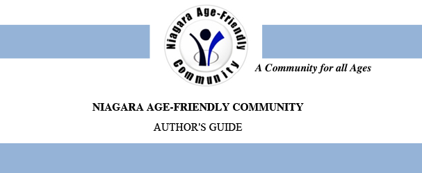 Niagara Age-Friendly Author's Guide