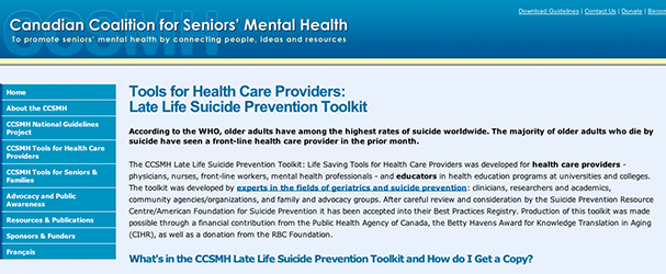 late life suicide prevention toolkit