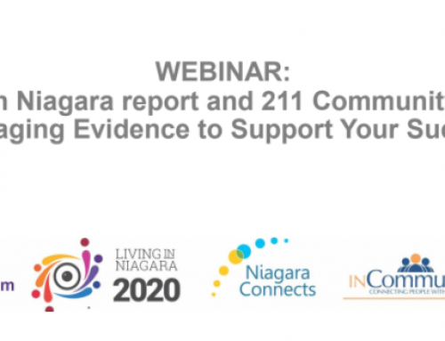 Living in Niagara report and 211 Community Data – Leveraging Evidence to Support Your Success: Event Recording
